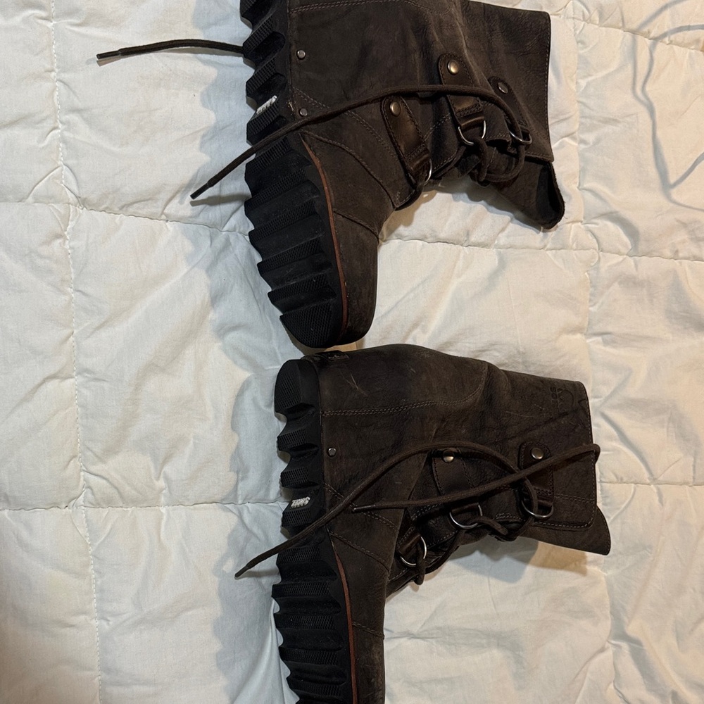 Sorel Dark Brown Women's Combat Boots